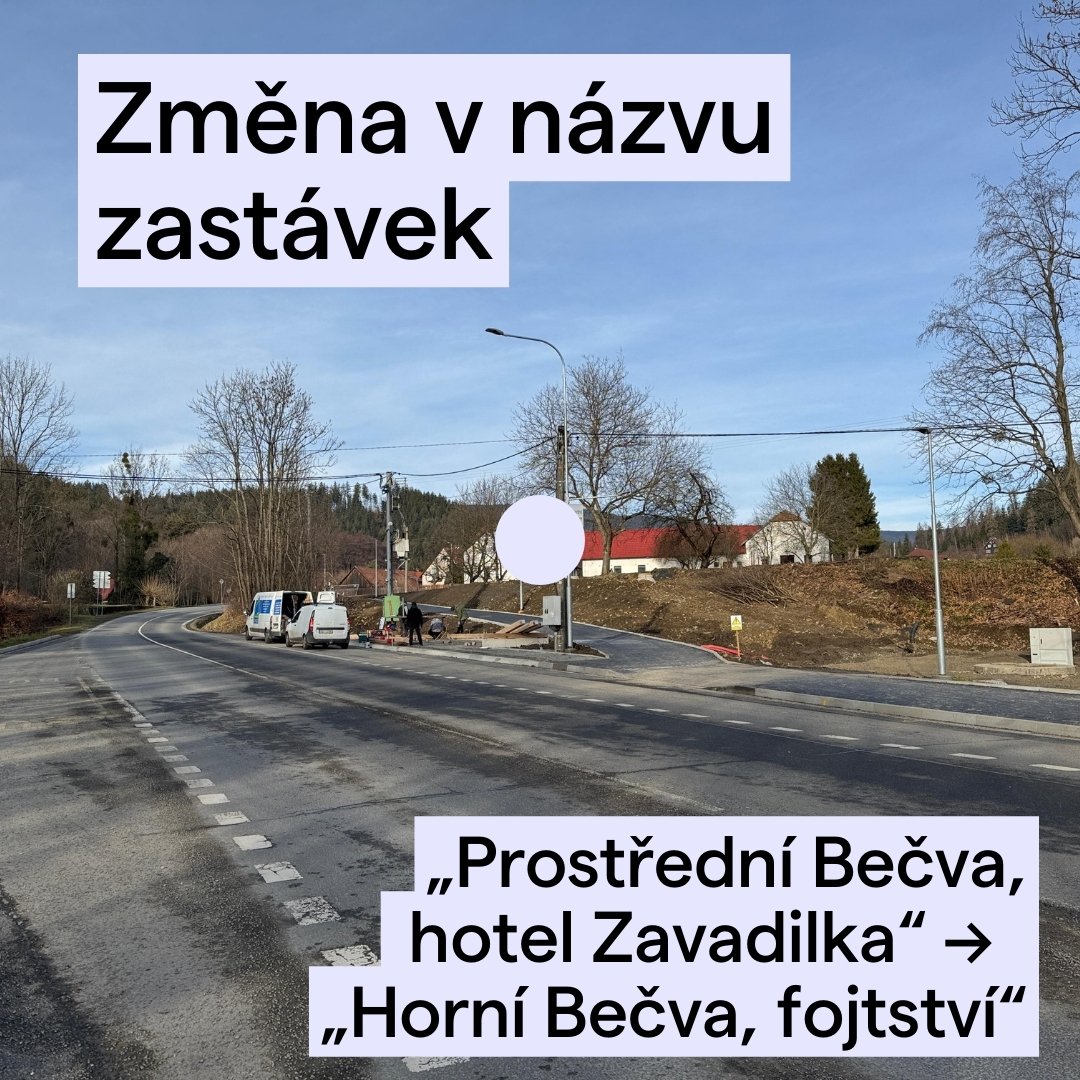 Změna v názvu zastávek